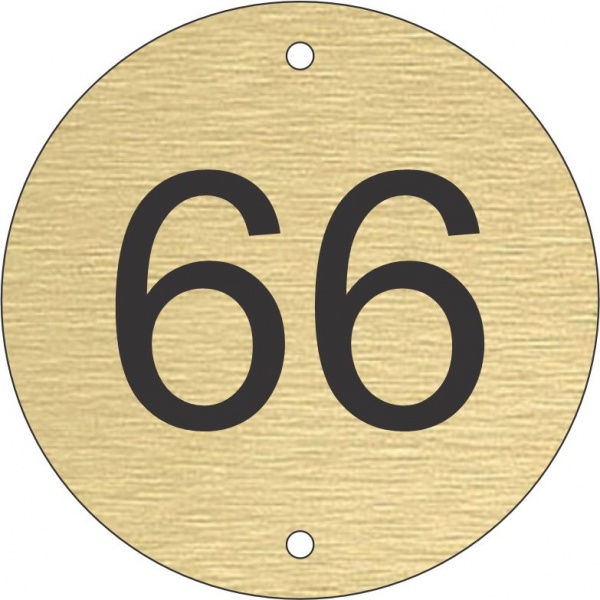 Brass Effect Screw Fixing Table Numbers 66mm